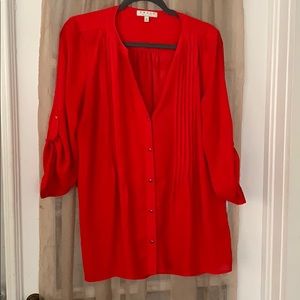Chaus New York Red Blouse - Large